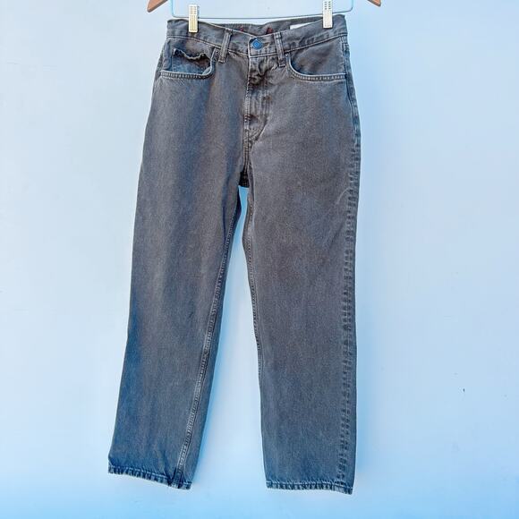 Zara Brown Denim Straight Leg High Rise Jeans Tik Tok Viral Straight Leg Size 4 - Picture 1 of 11